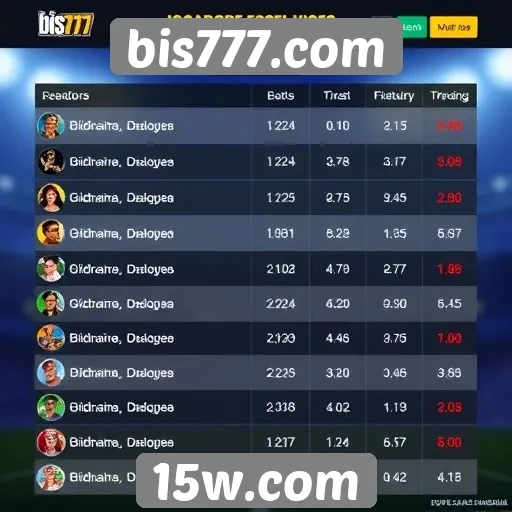 Estatísticas de jogadores no bis777.com